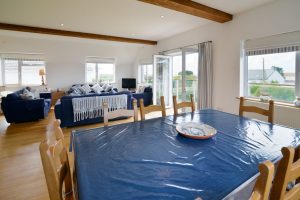 Dining table at Little Tremawr, Constantine Bay