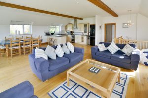 Living area at Little Tremawr in Constantine Bay