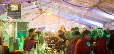 Padstow's traditional Christmas market located on the harbourside.