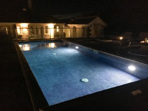 Tadpoles outdoor heating swimming pool