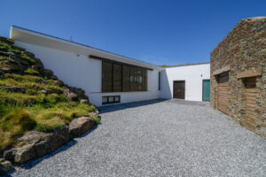 Front entrance and garage